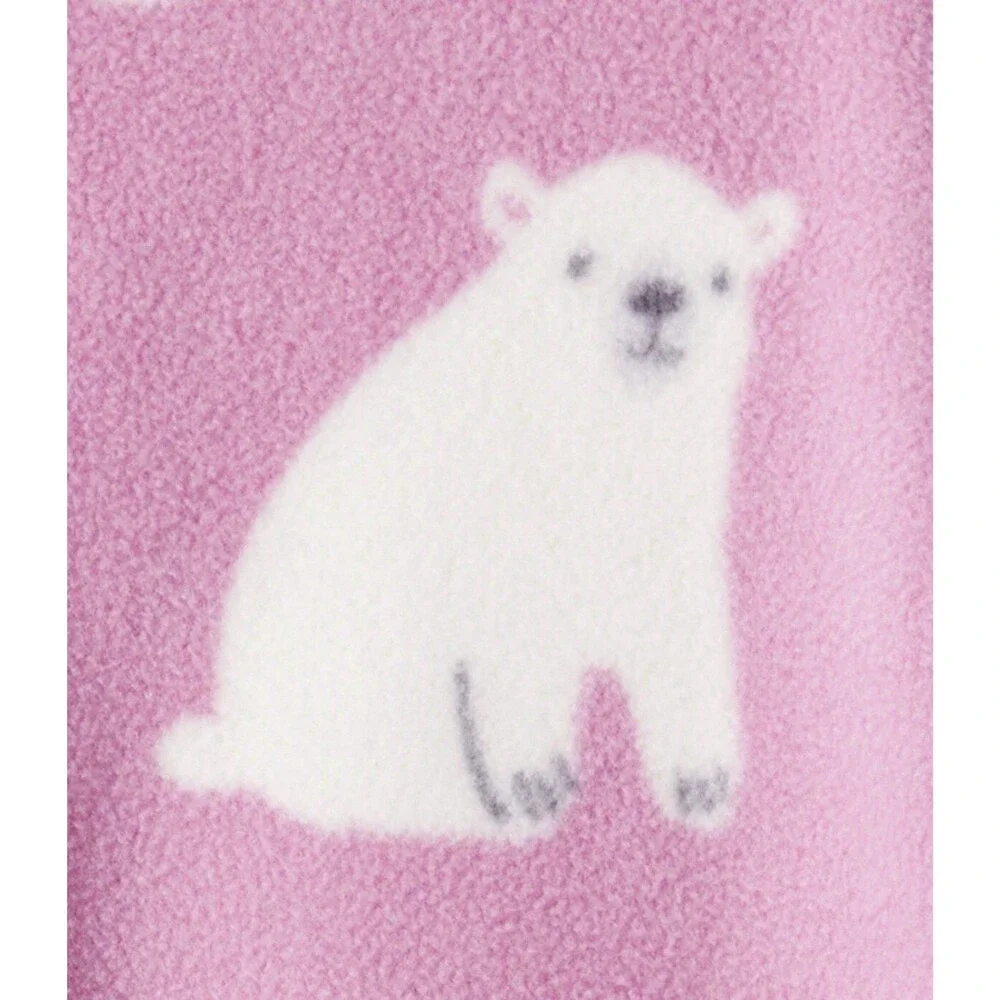 Baby Girls Carter's Polar Bears Fleece Sleeper Pajama Set Size Newborn
